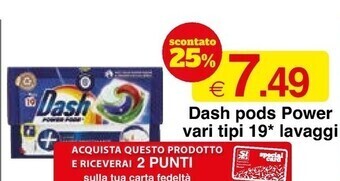 Dash pods power