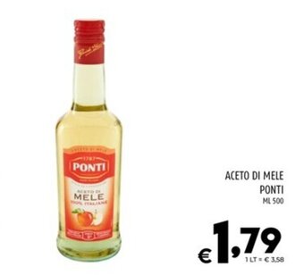 Il Centesimo ACETO DI MELE PONTI ML 500 offerta