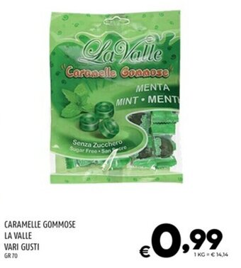CARAMELLE GOMMOSE LA VALLE VARI GUSTI GR 70