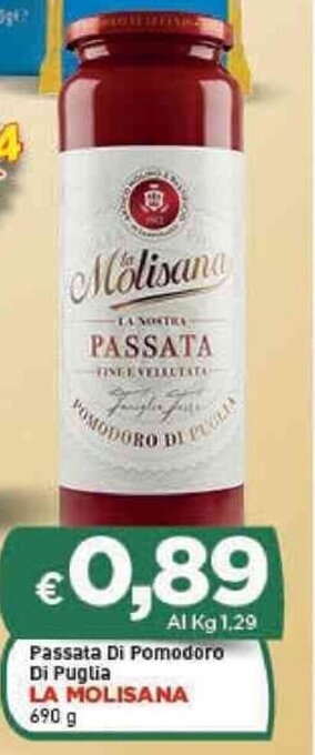 Crai Passata Di Pomodoro Di Puglia LA MOLISANA 690 g offerta