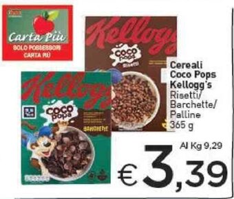 Crai Cereali Coco Pops Kellogg's Risetti Barchette/ Palline 365 g offerta