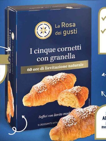 Crai La Rosa dei gusti I cinque cornetti con granella offerta
