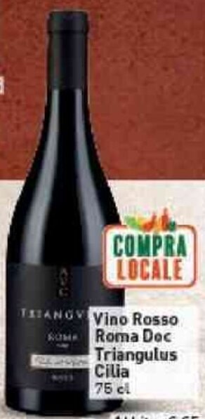 Crai Vino Rosso Roma Doc Triangulus Cilia 75 cl offerta
