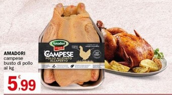 Crai Amadori campese busto di pollo al kg offerta