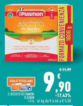Conad Superstore IL BISCOTTO DEI BAMBINI PLASMON 1,8 kg offerta