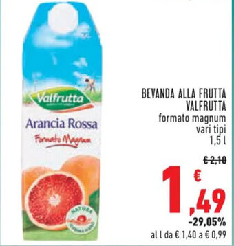 Conad Superstore BEVANDA ALLA FRUTTA VALFRUTTA 1,5 l offerta