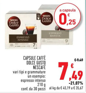 Conad Superstore CAPSULE CAFFÈ DOLCE GUSTO NESCAFÉ 210 g offerta