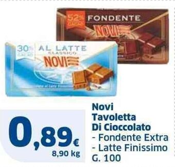 Sigma Novi Tavoletta Di Cioccolato - Fondente Extra - Latte Finissimo G. 100 offerta