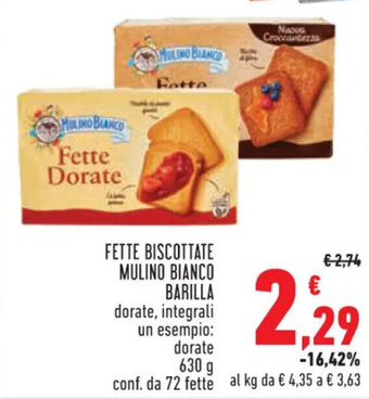 Conad Superstore FETTE BISCOTTATE MULINO BIANCO BARILLA 630 g offerta