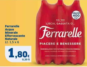 Sigma Ferrarelle Acqua Minerale Effervescente Naturale Lt. 1,5 x 6 offerta