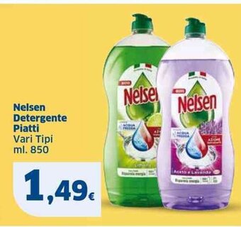 Sigma Nelsen Detergente Piatti Vari Tipi ml. 850 offerta