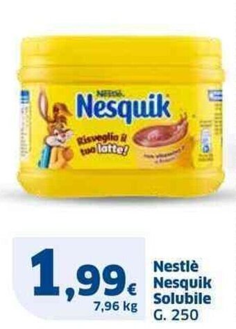 Sigma Nestlè Nesquik Solubile G. 250 offerta