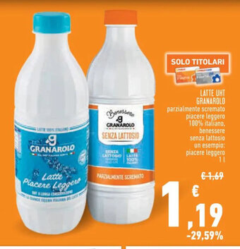 Conad Superstore LATTE UHT GRANAROLO 1 l offerta