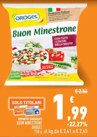 Conad Superstore BUON MINESTRONE OROGEL 750 g offerta