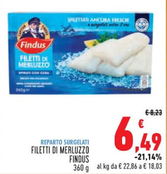 Conad Superstore FILETTI DI MERLUZZO FINDUS 360 g offerta