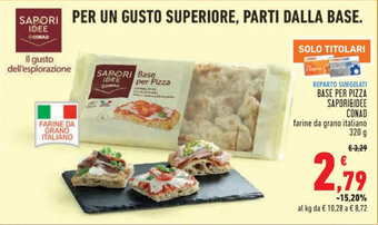 Conad Superstore BASE PER PIZZA SAPORI&IDEE CONAD 320 g offerta