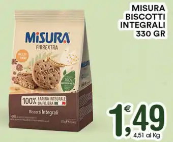 Gecop Misura Biscotti Integrali 330gr offerta