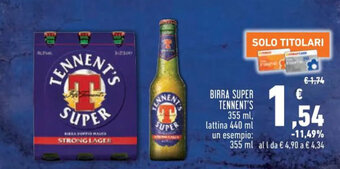 Conad Superstore BIRRA SUPER TENNENT'S 355 ml offerta