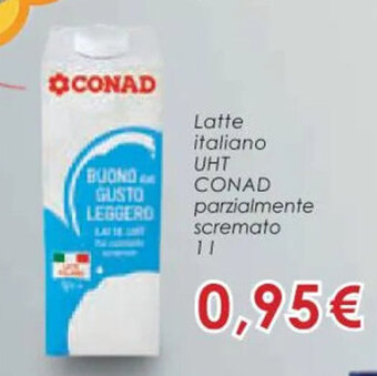 Conad Superstore Latte italiano UHT CONAD parzialmente scremato 1 l offerta