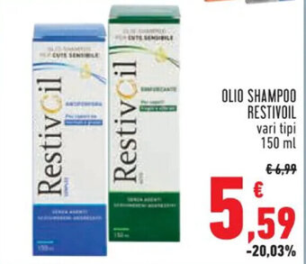 Conad Superstore OLIO SHAMPOO RESTIVOIL vari tipi 150 ml offerta