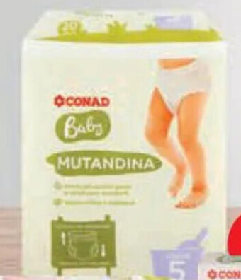 Conad Superstore MUTANDINA CONAD BABY junior 11-25 kg taglia 5 conf. da 20 pezzi offerta