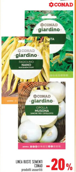 Conad Superstore LINEA BUSTE SEMENTI CONAD offerta