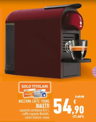 Conad Superstore MACCHINA CAFFE' YOUNG BIALETTI offerta