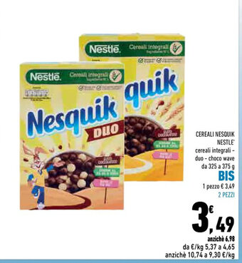 Conad Margherita CEREALI NESQUIK NESTLE' 325 a 375 g offerta
