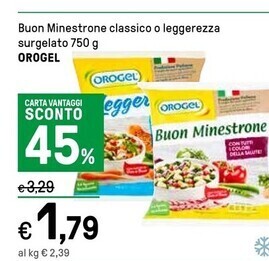 Iper La Grande Orogel buon minestrone classico o leggerezza offerta