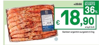 Iper La Grande Gamberi argentini surgelati offerta