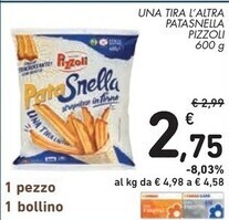 Spazio Conad Pizzoli una tira l'altra patasnella offerta