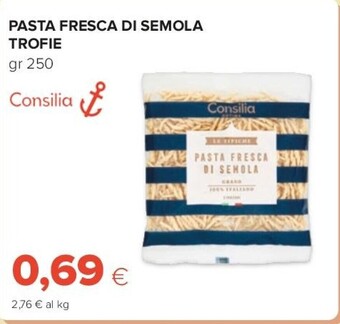 Oasi Consilia pasta fresca di semola trofie offerta