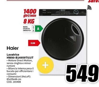 MediaWorld Haier lavatrice hw80-b14959tu1it offerta