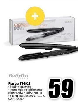 MediaWorld Babyliss piastra st492e offerta