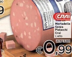 Crai Crai mortadella senza pistacchi offerta