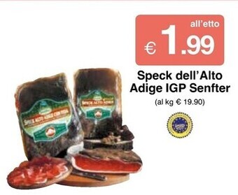 Speck dell'alto adige igp senfter
