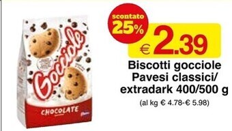 Pavesi biscotti gocciole classici