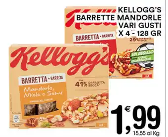 Gecop Kellogg's Barrette Mandorle x 4 128gr offerta