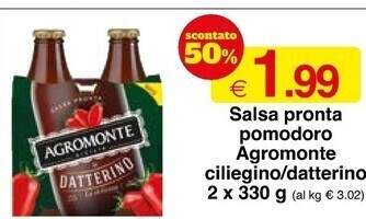 Agromonte salsa pronta pomodoro ciliegino