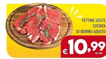 Fettine scelte costata di bovino adulto