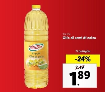 Lidl Vita d'or olio di semi di colza offerta