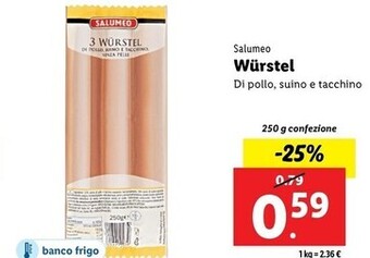 Lidl Salumeo wurstel offerta