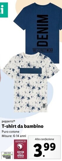 Lidl Pepperts! - t-shirt da bambino offerta