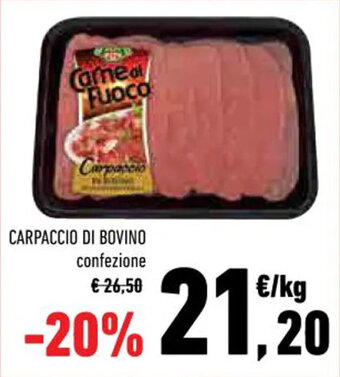 Conad Margherita CARPACCIO DI BOVINO offerta