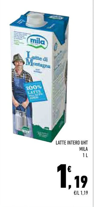 Conad Margherita LATTE INTERO UHT MILA 1 L offerta