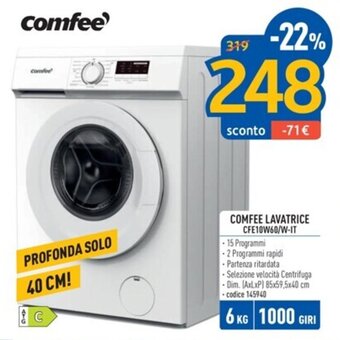 COMFEE LAVATRICE CFE10W60/W-IT
