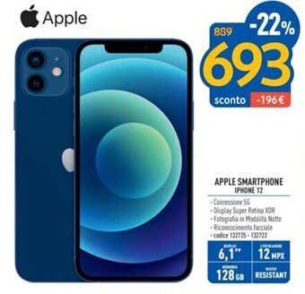 FreeShop APPLE SMARTPHONE IPHONE 12 offerta