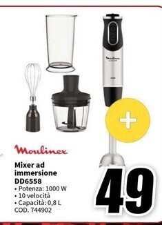 MediaWorld Moulinex mixer ad immersione dd6558 offerta