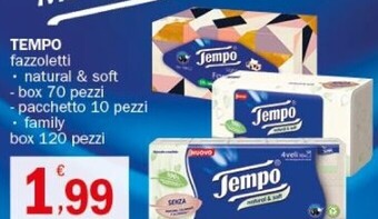 Crai Tempo fazzoletti natural & soft offerta