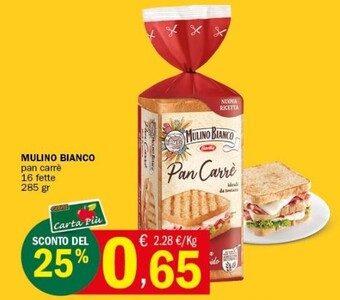 Crai Mulino bianco pan carrè offerta